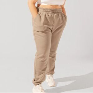 Popflex Cloud Rollover Sweatpant - Milk Tea Size Small